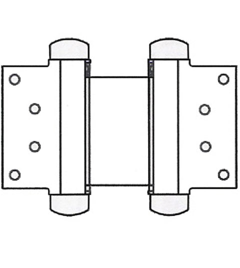 4 Inch Half Surface Double Acting Spring Hinge, Pair, Bommer 3023-4