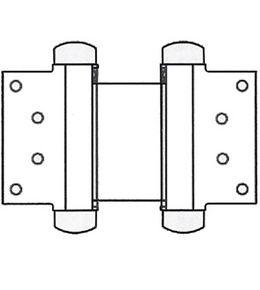 4 Inch Half Surface Double Acting Spring Hinge, Pair, Bommer 3023-4