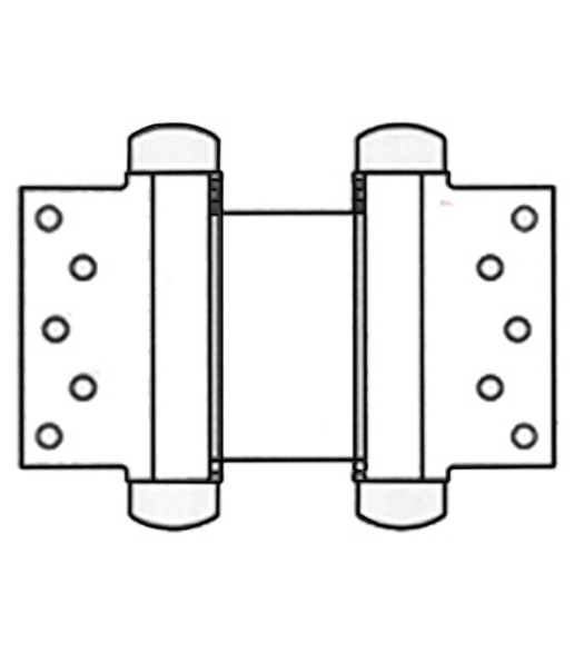 5 Inch Half Surface Double Acting Spring Hinge, Pair, Bommer 3023-5