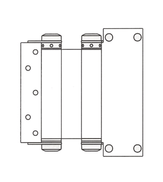 Doorware.com 8 Inch  Commercial  Box Clamp Type Double Acting Spring Hinge, Pair, Bommer 3044-8
