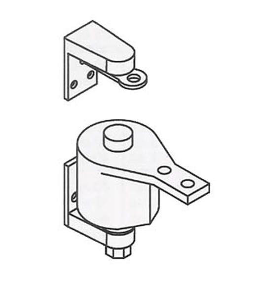 Doorware.com Surface Mount Spring Door Pivot Hinge with Non-Adjustable Tension, Bommer 7012-603