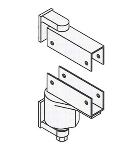 Doorware.com Box Clamp Mount Spring Door Pivot Hinge with Adjustable Tension, Bommer 7114