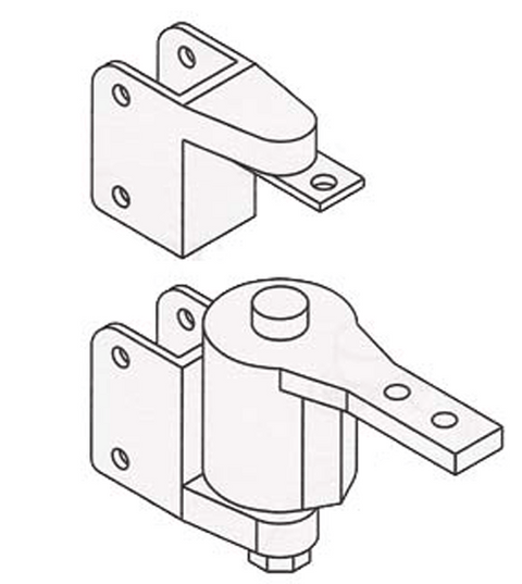 Doorware.com Box Clamp Mount Spring Door Pivot Hinge with Non-Adjustable Tension, Bommer 7211