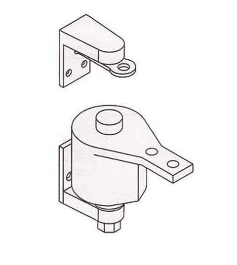 Doorware.com Surface Mount Brass Spring Door Pivot Hinge with Adjustable Tension, Bommer 7312