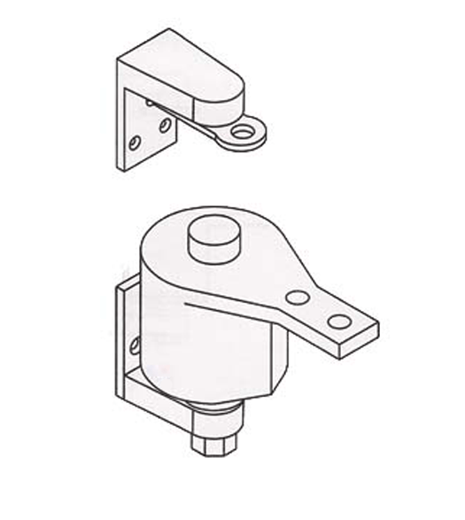 Doorware.com Surface Mount Brass Spring Door Pivot Hinge with Adjustable Tension, Bommer 7312