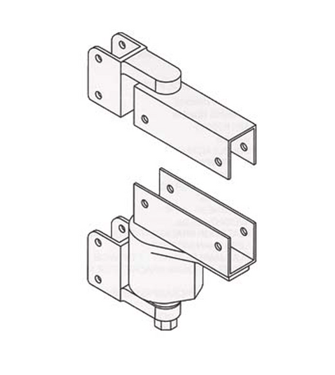 Doorware.com Box Clamp Mount Brass Spring Door Pivot Hinge with Adjustable Tension, Bommer 7313-1.250-626