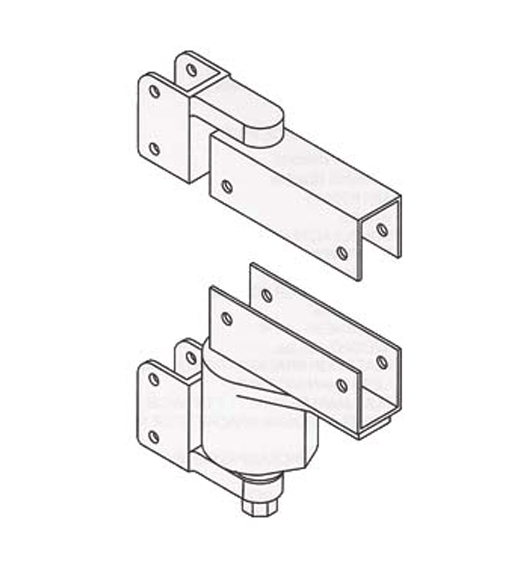 Doorware.com Box Clamp Mount Brass Spring Door Pivot Hinge with Adjustable Tension, Bommer 7313-1.250-626