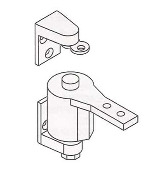 Doorware.com Surface Mount Gravity Door Pivot Hinge, Bommer 7412
