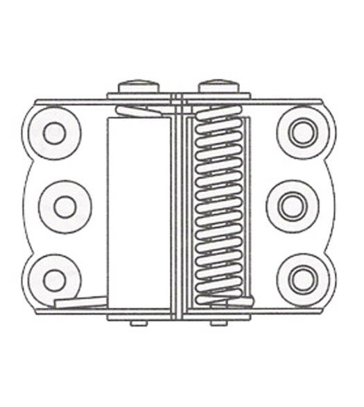 2-3/4 Inch Double Acting Spring Hinge For Gates, Pair, Bommer 9700
