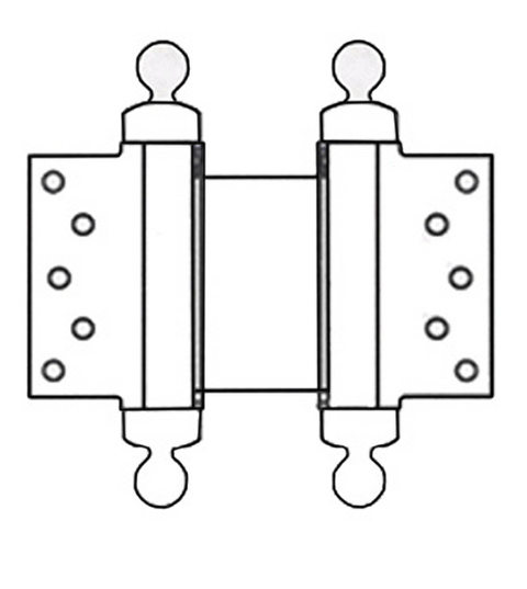 Doorware.com 6 Inch Half Surface Double Acting Spring Hinge With Ball Tips, Pair, Bommer CL3023-6
