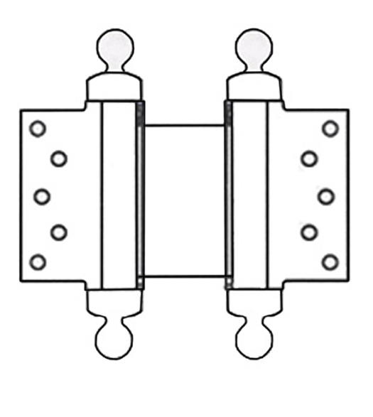 Doorware.com 6 Inch Half Surface Double Acting Spring Hinge With Ball Tips, Pair, Bommer CL3023-6