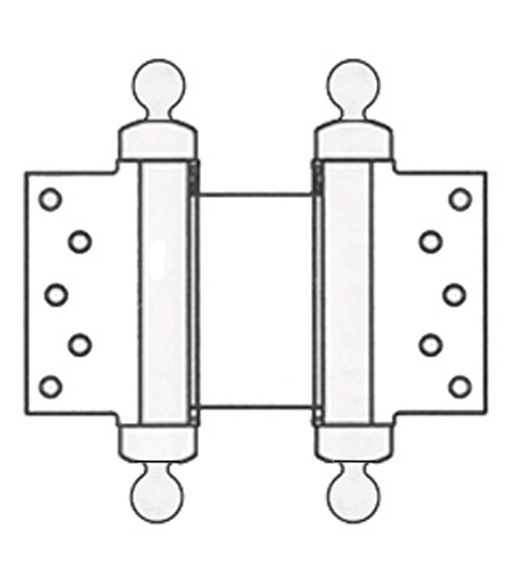 Doorware.com 7 Inch Half Surface Double Acting Spring Hinge with Ball Tips, Pair, Bommer CL3023-7