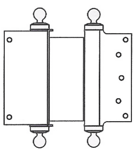 Doorware.com 5 Inch  Box Clamp Type Double Acting Spring Hinge with Ball Tips, Pair, Bommer CL3024-5
