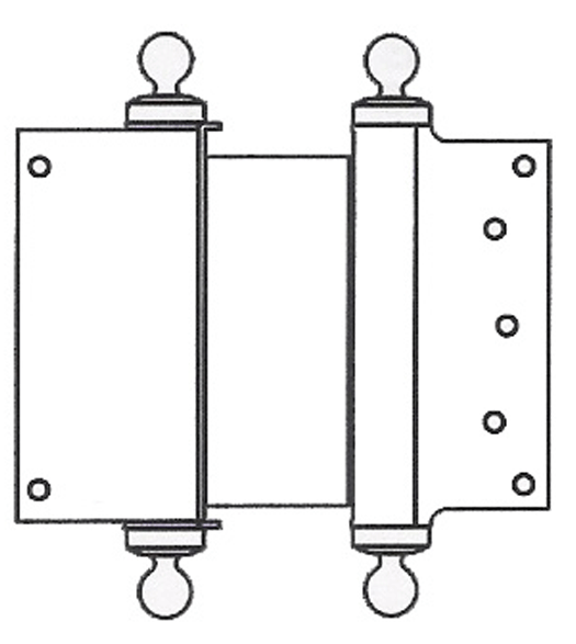 Doorware.com 5 Inch  Box Clamp Type Double Acting Spring Hinge with Ball Tips, Pair, Bommer CL3024-5