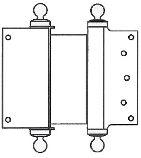 Doorware.com 6 Inch  Box Clamp Type Double Acting Spring Hinge With Ball Tips, Pair, Bommer CL3024-6