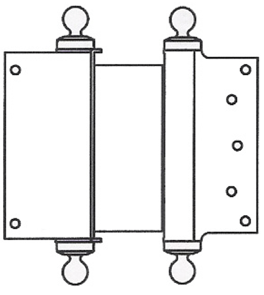 Doorware.com 6 Inch  Box Clamp Type Double Acting Spring Hinge With Ball Tips, Pair, Bommer CL3024-6