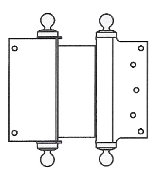 Doorware.com 7 Inch  Box Clamp Type Double Acting Spring Hinge With Ball Tips, Pair, Bommer CL3024-7