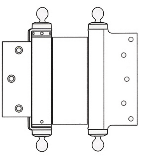 Doorware.com 5 x 3-1/2 Template Mortise Double Acting Spring Hinge With Ball Tips, Pair, Bommer CL3029-5x3.5