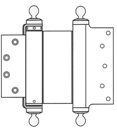 Doorware.com 6 x 4-1/2 Template Mortise Double Acting Spring Hinge with Ball Tips, Pair, Bommer CL3029-6x4.5