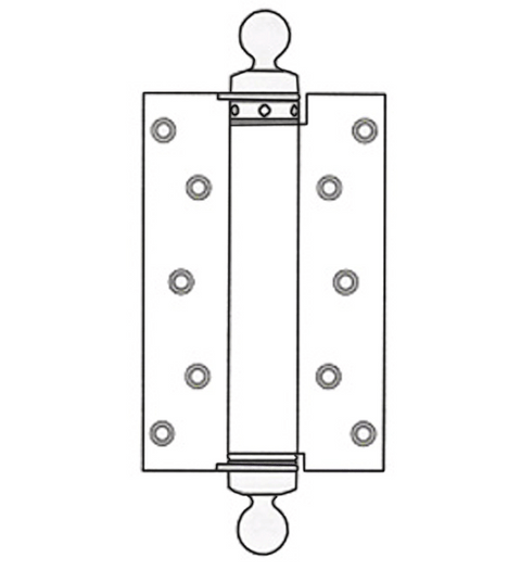 Doorware.com 6 Inch Spring Hinge with Ball Tips, Pair, Bommer CL4010-6-652