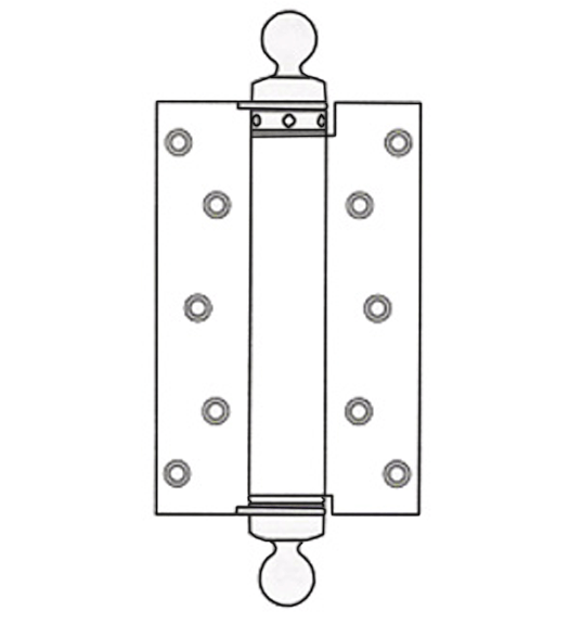 Doorware.com 6 Inch Spring Hinge with Ball Tips, Pair, Bommer CL4010-6-652