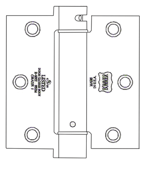 Doorware.com 3-1/2 x 3-1/2  x Square Corners Spring Hinge, Pair, Bommer LB4310-350