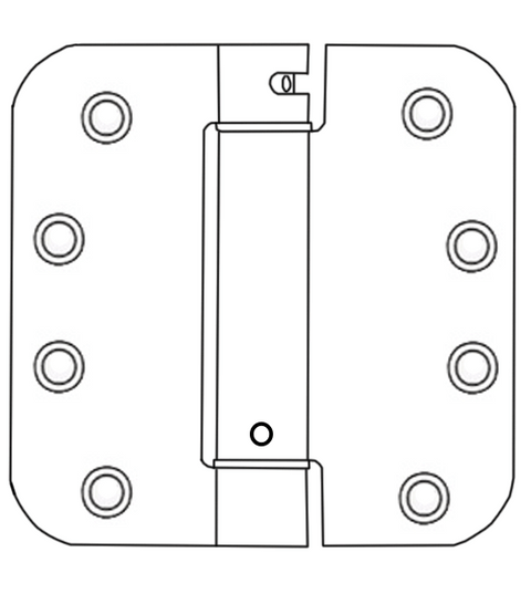 4 x 4 x 5/8 Radius Spring Hinge, Pair, Bommer LB4312-400