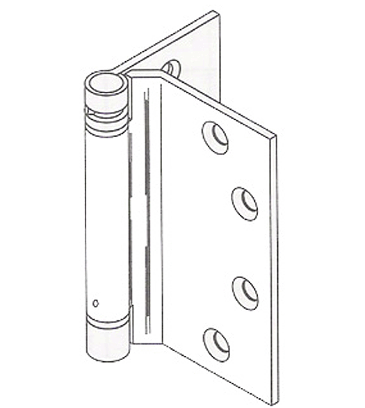 Doorware.com 4-1/2 Half Surface Spring Hinge, Pair, Bommer LB4313C-045