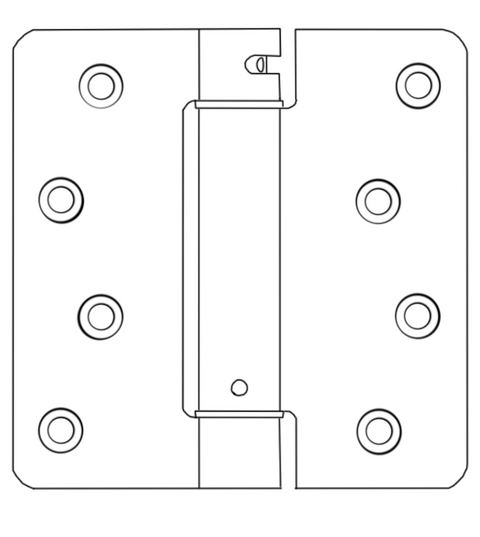 4 x 4 x 1/4 Radius Perma-Door Spring Hinge, Pair, Bommer LB4321-400