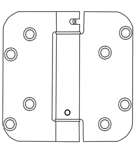 Doorware.com 4 x 4 x 5/8 Radius Pease Door Spring Hinge, Pair, Bommer LB4340-400