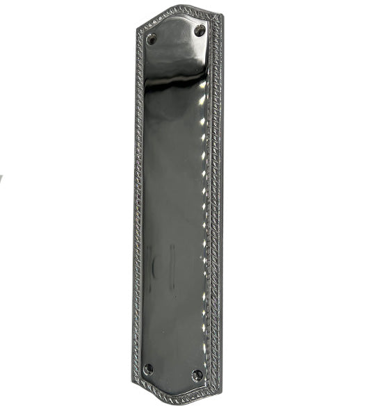 Polished Chrome Trafalgar Rope Solid Brass Push Plate, Brass Accent A06-P0250-US26
