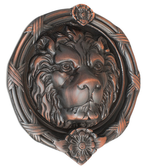 8-3/8 Leo Door Knocker, Brass Accents A07-K5100