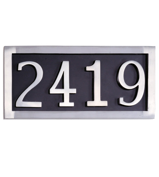 Doorware.com Four Number Address Plate, Brass Accents I08-P7540-627
