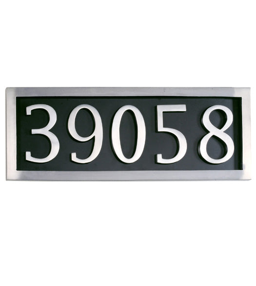 Doorware.com Five Number Address Plate Assembly, Brass Accents I08-P7550-627