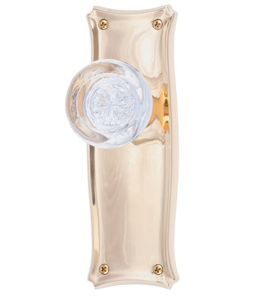 Doorware.com Manhattan Latchset, Brass Accents D07-K358
