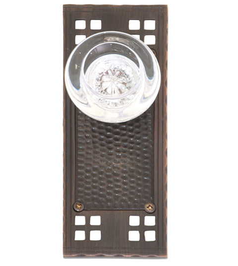 Doorware.com Arts and Crafts Plate with Empire Knob, Brass Accents D05-K533-EMP