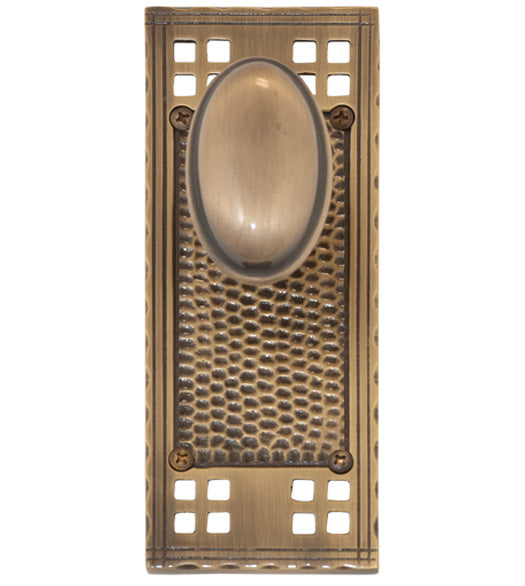 Doorware.com Arts and Crafts Plate with Windsor Knob, Brass Accents D05-K533-WIN