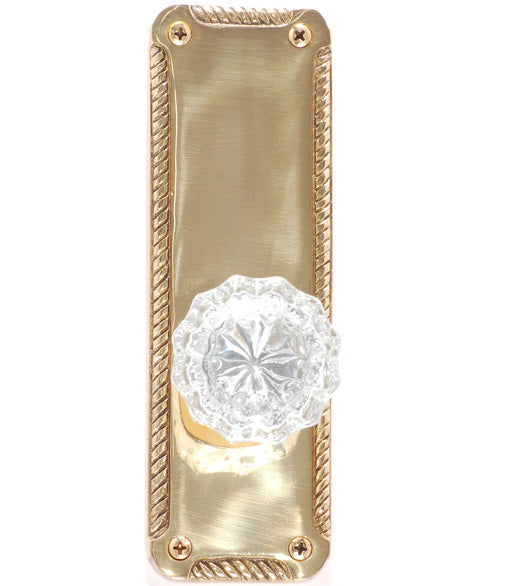 Doorware.com Quartermain Latchset, Brass Accents D06-K538