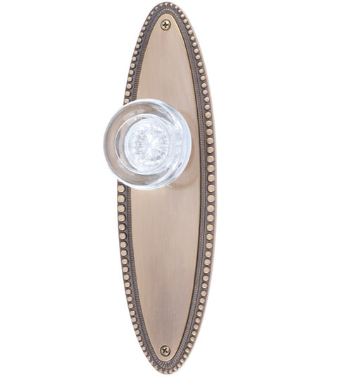 Doorware.com Empire Knobset with Revere Backplate, Brass Accents D05-K650-EMP