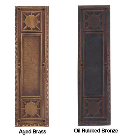 Nantucket Solid Brass Push Plate, Brass Accents A04-P7200