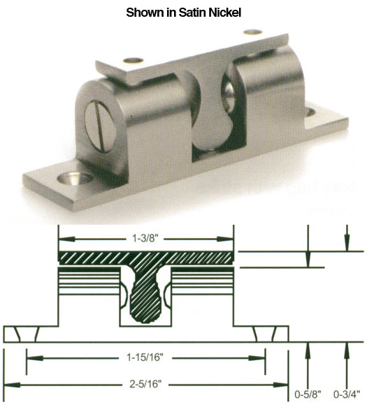 Solid Brass Medium Ball Tension Catch, Deltana BTC20