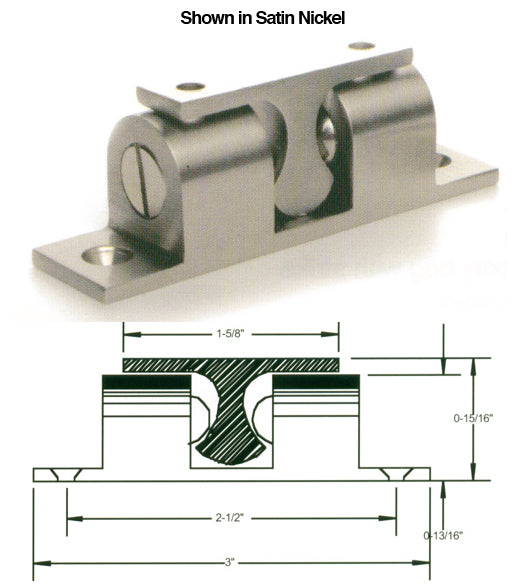 Solid Brass Large Ball Tension Catch, Deltana BTC30