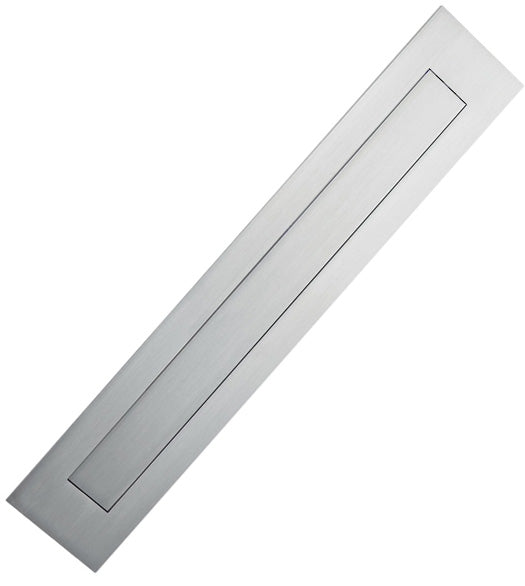 Doorware.com 11-13/16 Stainless Steel Flush Pull with Spring-Loaded Finger Cover