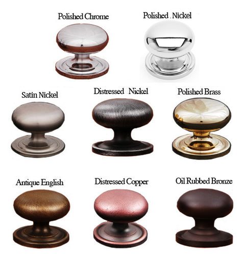 Simple Cabinet Knob with Stepped Rose, RK International CK-3216-AT