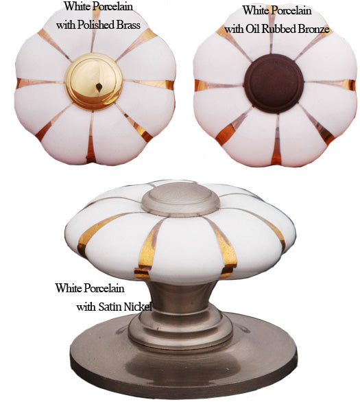 Doorware.com Flower Porcelain Cabinet Knob, RK International CK-322