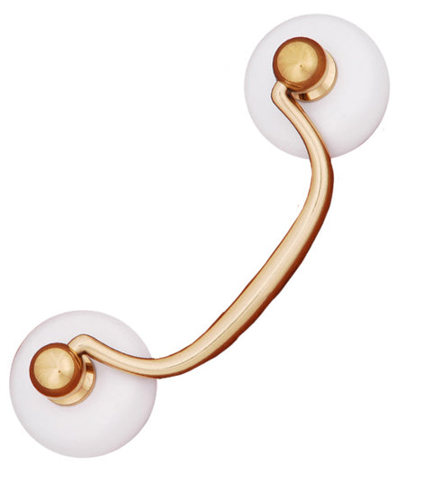 Doorware.com White Porcelain Bail Pull, RK International CP-351