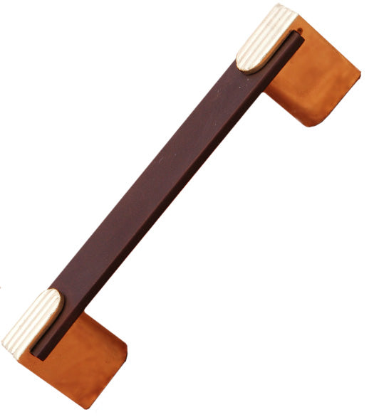 Doorware.com Deco Cabinet Pull With Polished Brass Accent, RK International CP-45