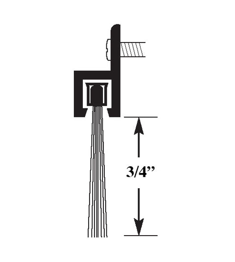 48 Inch Nylon Brush Door Sweep