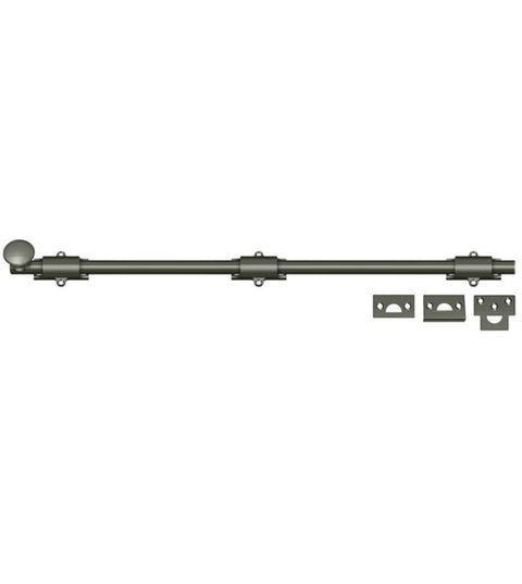 Solid Brass 24 Inch Surface Bolt, Deltana 24SB