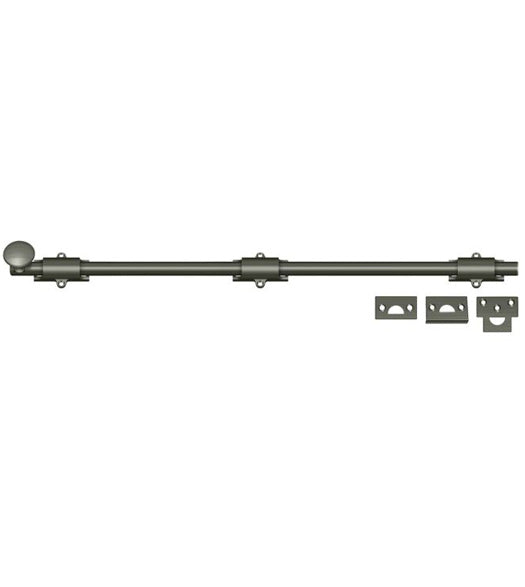 Solid Brass 24 Inch Surface Bolt, Deltana 24SB